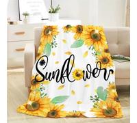 Sunflower Throw Blanket Baby Small Yellow Flower Throw Blanket Gifts for Toddler Swaddle Pet Crib Soft Lightweight Fuzzy Fleece Blankets and Throws Blanket Decorative for Newborn Babies 30x40