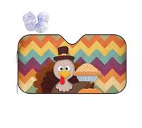 Sunflower Truck Car Windscreen Sun Shade Harvest Pumpkin Heat Reflective Sunshade Folding Foil Sun Visor Car Windshield Window Universal Fit for Sedans SUV Van S