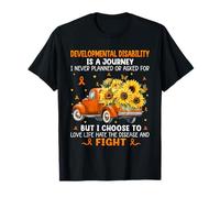 Sunflower Truck Developmental Disability is A Journey T-Shirt