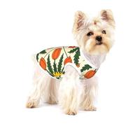 Sunflower & Tulip Pattern Print Pet T-Shirt - Summer Dog Clothes Soft Puppy Apparel Outfit for Small Dogs and Cats Daily Outdoor Wear
