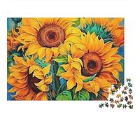 Sunflower Valentines 1000 Piece Puzzle Gift for Adults Lush Sunflower Bouquet in Bright Light Premium Thick Sturdy Vibrant Challenging Stress Relief 38x26cm/1000pcs