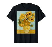 Sunflower Vase Bee Fine Art Painting Lover Bumblebee T-Shirt