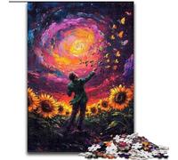 Sunflower Violin Jigsaw Puzzles for Adults 1000 Piece, Challenging Difficult Deal As Gifts for The Whole Family (26x38cm)