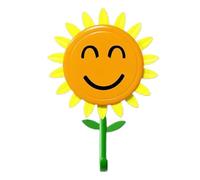 Sunflower Wall Hook,Sunflower Cute Wall Coat Hooks | Retractable Flower Design Self-Adhesive Waterproof Hanger for Bathroom Kitchen Keys Bedroom Home