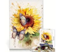 Sunflower Waterdrawing Puzzles for Adults 1000 Pieces Strengthen Memory Stress Relief Smooth Edge Heartfelt Gift 38x26cm