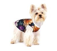 Sunflower welfare Small Pet Cotton Vest S Full Print Dog Cat Soft Breathable Elastic Apparel Daily Party Outfit
