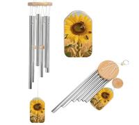 Sunflower Wind Chimes for Outside Memorial Wind Chime (20.5') Large Outdoor Deep Tone Windchime Unique Aluminum Windchimes for Garden Hanging Decor, Sympathy Gifts