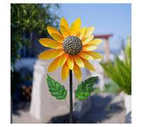 Sunflower Windmill, Sunflower Left Outside For A Long Time Under The Rain And Snow Sun Catcher Windmill, Outdoor Decorative Wind Spinner