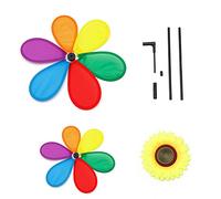Sunflower Windmill Wind Spinner Rainbow Whirligig Wheel Home Yard Decoration New Garden Pinwheel Kids