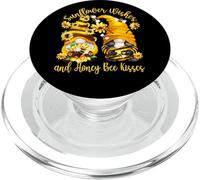 Sunflower Wishes And Honey Bee Kisses With Cute Summer Gnome PopSockets PopGrip for MagSafe