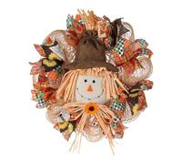 Sunflower Wreath Scarecrow Autumn - Light Weight 260G Autumn Scarecrow Door Sign | Portable Scarecrow Flower Wreath For Door, Sunflower Spa Door Sign