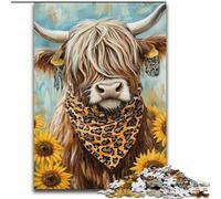 Sunflower Yak 1000 Piece Jigsaw Puzzles for Adults Gifts, Toy Intellectual Game Artists Collection, Fine Art (26x38cm)