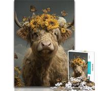 Sunflower Yak Baby Jigsaw Puzzles for Adults Teenagers Jigsaws Puzzle,Relax Games Is Ideal As A Gift for The Whole Family 70x100cm