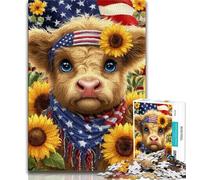 Sunflower Yak Baby Jigsaw Puzzles for Teenagers 1000 Jigsaws,for Educational Game Challenge Toy Unique Home Decor And Gifts (38x26cm)