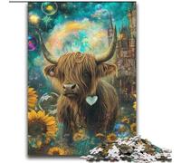 Sunflower Yak JigsawPuzzle 2000 Pieces for Teenagers, Staycation Kill Time Birthday Present, Gifts, Wall Art for 14+ (70x100cm)