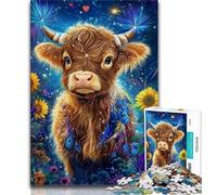 Sunflower Yak Jigsaws Puzzles 1000 Pieces for Adults Gifts,Brain Intelligence Challenge Addictive Toys for Home Decoration (50x75cm)