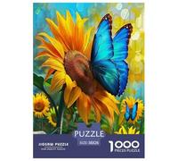 Sunflower1000 Piece Jigsaw Puzzle for Adults And Kids Educational Games ButterflyFun And Challenging for Home Decoration Great Gift Idea38x26cm/1000pcs