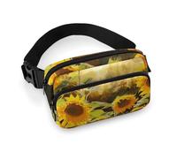 Sunflowers after Rain Fanny Pack for Women, Personalized Waist Bag with Multi-Pockets for Men, Belt Bag for Travel, Crossbody Bags with Zipper, Adjustable Bum Bags for Running