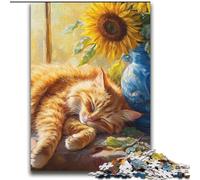 Sunflowers And Cats Jigsaw Puzzles for Teenagers 2000, Toys Educational Games Stress Relieving Wishlist with Santa Claus (70x100cm)