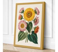 Sunflowers and Daisies Canvas Wall Art Print 18x12 Inch (46 x 30 cm)