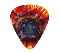 Sunflowers And The American Flag Print Guitar Pick Comfortable Feel, Clear Sound, Multiple Thicknesses For Varied Tones