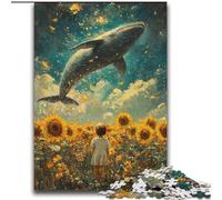 Sunflowers And Whales 2000 Piece Jigsaw Puzzles for Adults & Teens, Toys Educational Games Stress Relieving Unique Birthday And Gifts (70x100cm)