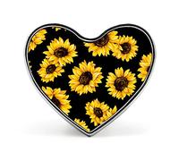 Sunflowers Badge Brooch Heart Shaped Collar Pin for Bag Jacket Clothes Accessories