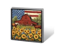 Sunflowers Barn Horse Funny Lapel Pins Square Brooch Tie Suit Dress Accessories for Men Women Wedding Birthday