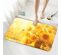 Sunflowers Bath Mat Non Slip 90x150cm, Quick-drying Bathroom Shower Floor Mat, Super Absorbent Carpet, Indoor Easy to Clean Washable Rug for Bedroom, Living Room, Kitchen, Toilet, Door, Bathtub 5-1096