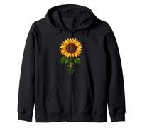 Sunflowers Blooms Aesthetic Pattern Florals Zip Hoodie