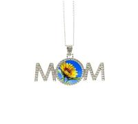 sunflowers blue sunshine flower Mothers Day Gift for Mom Nana Grandma Necklace Birthday Jewelry