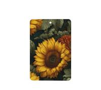 Sunflowers Botanical Vintage Floral Car Air Fresheners 4 Pcs Hanging Scented Cards Fragrance Scented Cards For Car Aromatherapy Tablets