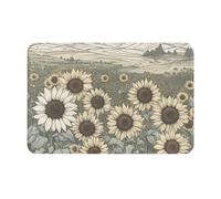 Sunflowers Chamomile Print Ultra Thin Door Mat,Rug Perfect for Indoor Front Door,Back Door,Patio and Entryway