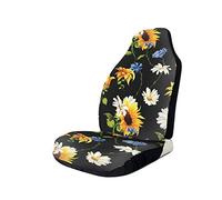 Sunflowers Chamomile Printed Car Seat Covers Front Seats Fit Most Car, Truck, SUV Or Van