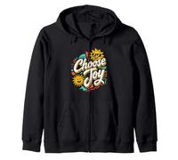 Sunflowers CHOOSE JOY Funny Flower Power Zip Hoodie