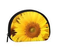 Sunflowers Coin Purse Personalized Coin Bag for Women Men Change Purse Small Wallets with Zipper Mini Shell Coin Pouch Outdoor Shopping Change Storage Bag Handbags Gifts