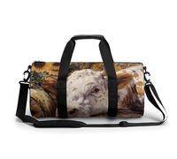Sunflowers Cow Lies on Sofa Gym Bag Duffle Bags Large Capacity for Training Sports Travel