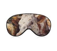 Sunflowers Cow Lies on Sofa Sleep Eye Mask Night Shade Cover Soft Adjustable for Travel Naps