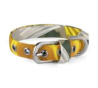 Sunflowers Daisy Rose Flowers Dog Collar Adjustable Soft and Comfortable Puppy Collars with Metal Buckle Pet Collar for Small Medium Pet