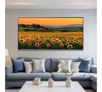 Sunflowers Diamond Art Kits Adults Large 5D Farm Diamond Painting Kits, DIY Full Drill Crystal Art Rhinestone Embroidery Cross Stitch Arts and Crafts for Adults 47.2x23.6 Inch/120x60 cm -LR40