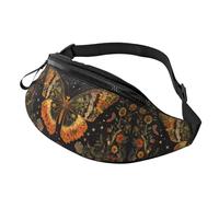 Sunflowers Fanny Pack Butterfly Floral Crossbody Bag Vintage Indie Boho Hands-Free Bag Outdoor Photographers 14X35CM