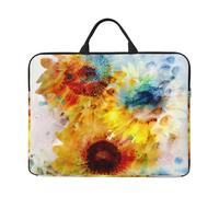 Sunflowers Floral Beautiful Red, 14 Inch Laptop Sleeve, Notebook Bag Laptop Case Sleeve Briefcase with Handle