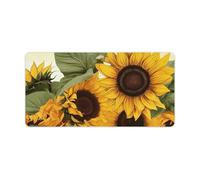 Sunflowers Floral Keyboard Mat Large Gaming Mouse Pad, Anti-Slip Desk Mat for Desktop Desk Work/Home Writing Mat 11.8 * 23.6 Inches