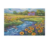 Sunflowers Garden 1000 Piece Jigsaw Puzzle for Adults Jigsaw Weekend Chill Out Activity Challenging Colourful Puzzle for Friends 1000 PCS