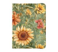 Sunflowers Green Passport and Vaccine Card Holder Combo Travel Documents Organizer Protector Passport Holder Case for Women and Men Waterproof