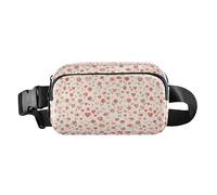 Sunflowers Honey Bees Gnomes Women Men Teenagers Fashionable Crossbody Bag Waist Packs for Travel Gym Work, Seamless Pattern Red Roses, One Size