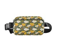 Sunflowers Honey Bees Gnomes Women Men Teenagers Fashionable Crossbody Bag Waist Packs for Travel Gym Work, Ginkgo Leaves, One Size