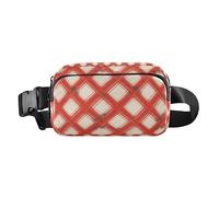 Sunflowers Honey Bees Gnomes Women Men Teenagers Fashionable Crossbody Bag Waist Packs for Travel Gym Work, Red Cream Buffalo Plaid Tartan Check Scotland Merry Christmas, One Size