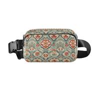 Sunflowers Honey Bees Gnomes Women Men Teenagers Fashionable Crossbody Bag Waist Packs for Travel Gym Work, Seamless Asian Traditional Patterns, One Size