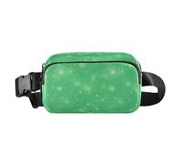 Sunflowers Honey Bees Gnomes Women Men Teenagers Fashionable Crossbody Bag Waist Packs for Travel Gym Work, Green Glitter Texture, One Size